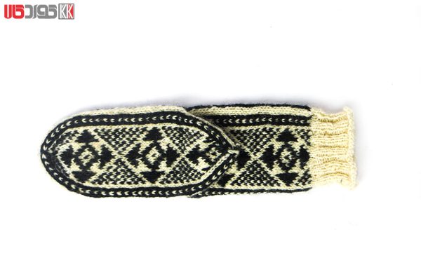 جوراب پشمی مردانه دستبافت سنتی کردستان کد 103