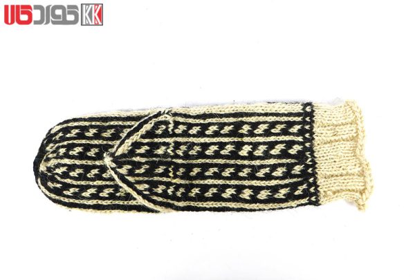 جوراب پشمی مردانه دستبافت سنتی کردستان کد 109