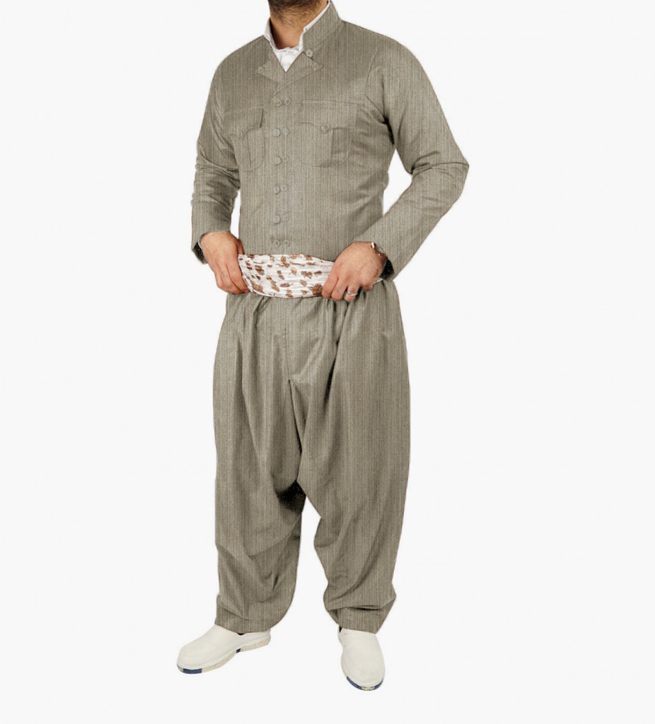 لباس کردی مردانه طرح مهابادی راه راه لباس کردی مردانه طرح مهابادی راه راه