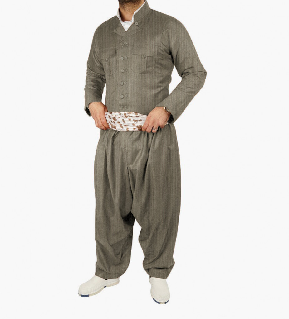 لباس کردی مردانه طرح مهابادی راه راه لباس کردی مردانه طرح مهابادی راه راه