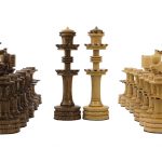 مهره شطرنج چوبی کلاه دار طرح زیویه