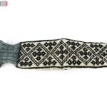 جوراب پشمی مردانه دستبافت سنتی کردستان طرح هندسی