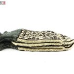 جوراب مردانه سنتی کردستان طرح هندسی رنگ قهوه ای - کرم