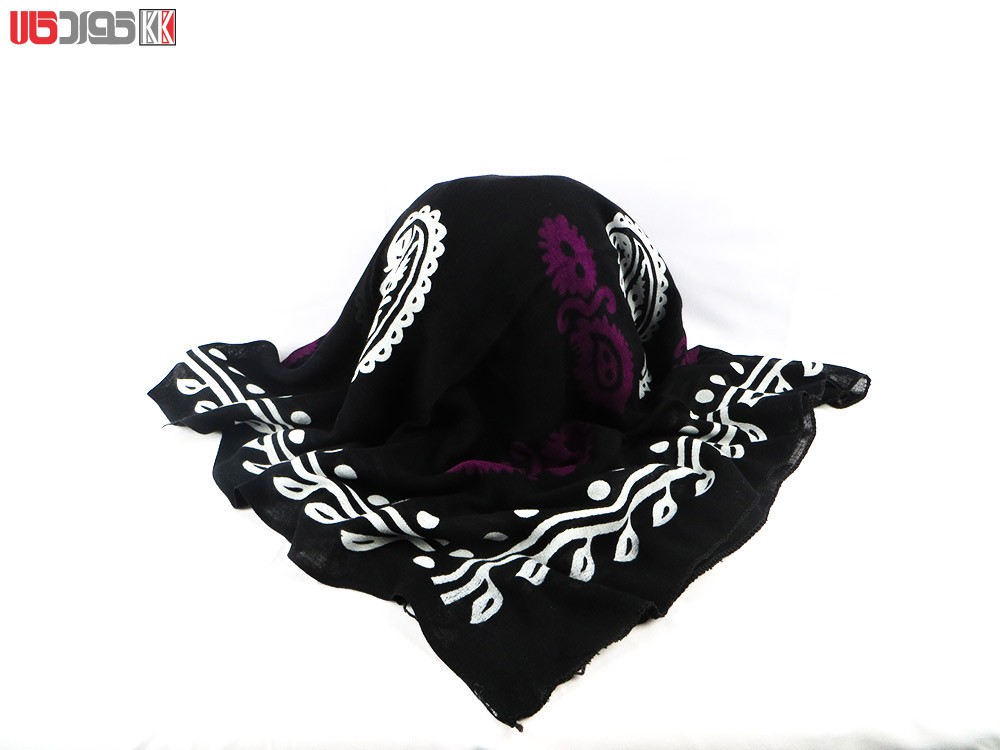 روسری سنتی کردستان طرح ترنج رنگ مشکی روسری سنتی کردستان طرح ترنج رنگ مشکی