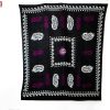 روسری سنتی کردستان طرح ترنج رنگ مشکی - بنفش