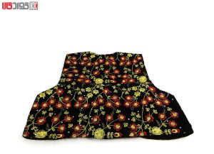 جلیقه زنانه سنتی کردستان طرح گلدوزی رنگ قرمز – طلایی
