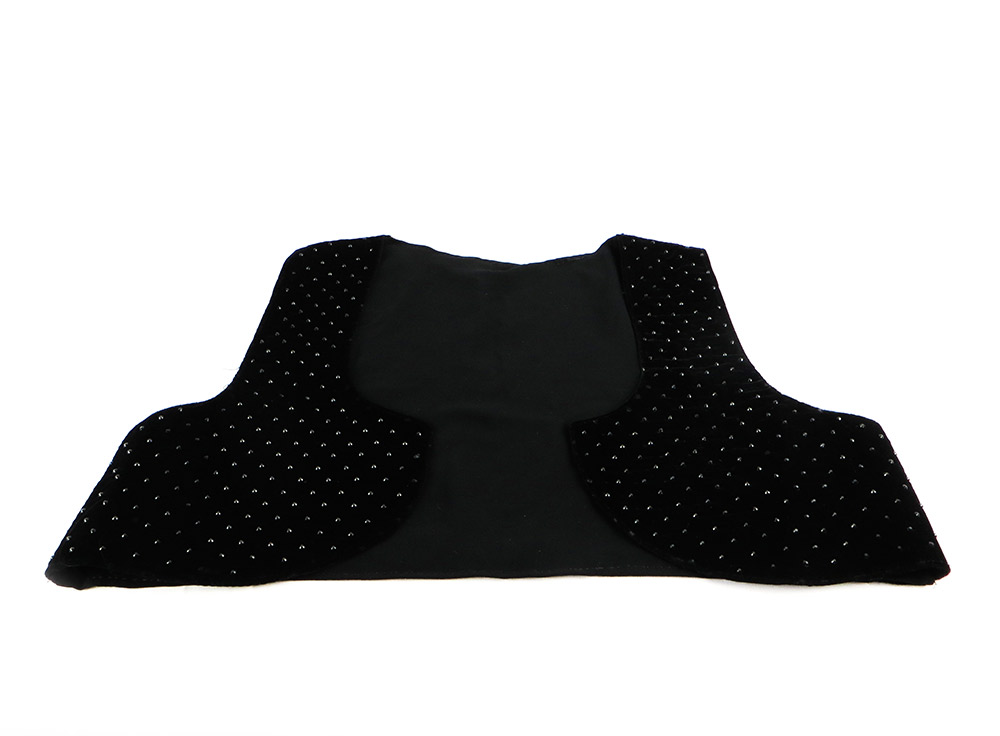 جلیقه زنانه سنتی کردستان طرح سنگ دوزی رنگ مشکی کد 106