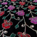 جلیقه زنانه سنتی کردستان طرح گلدوزی رنگ قرمز - بنفش