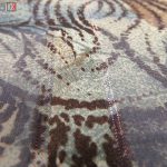 پارچه لباس زنانه حریر سیم دار قهوه ای 3.5 متری