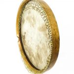 دف پوستی ابروبادی قهوه ای استاد حیدر محمدی طرح کمانه ساده