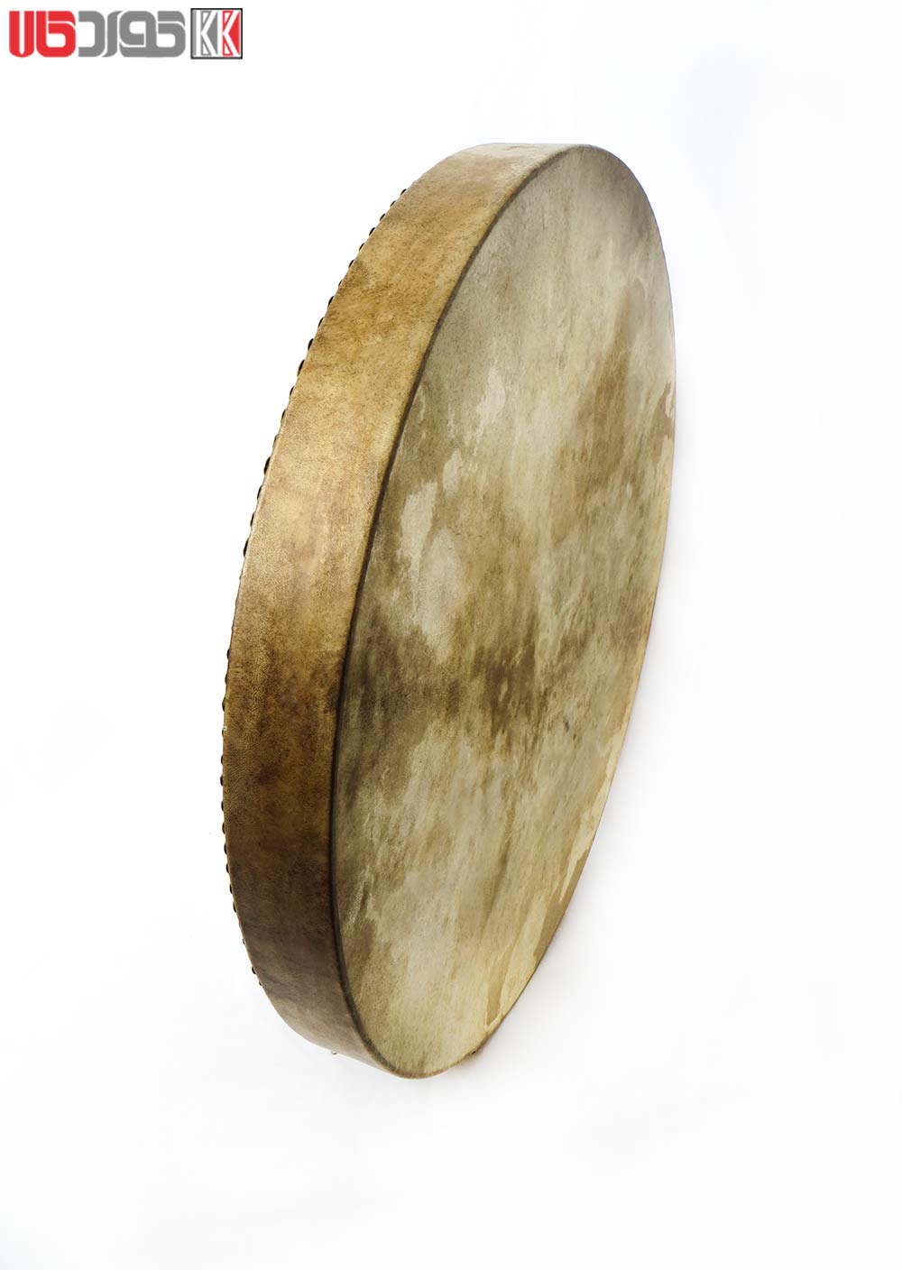 دف پوستی ابروبادی قهوه ای استاد حیدر محمدی طرح طوق ساده دف پوستی ابروبادی قهوه ای استاد حیدر محمدی طرح طوق ساده