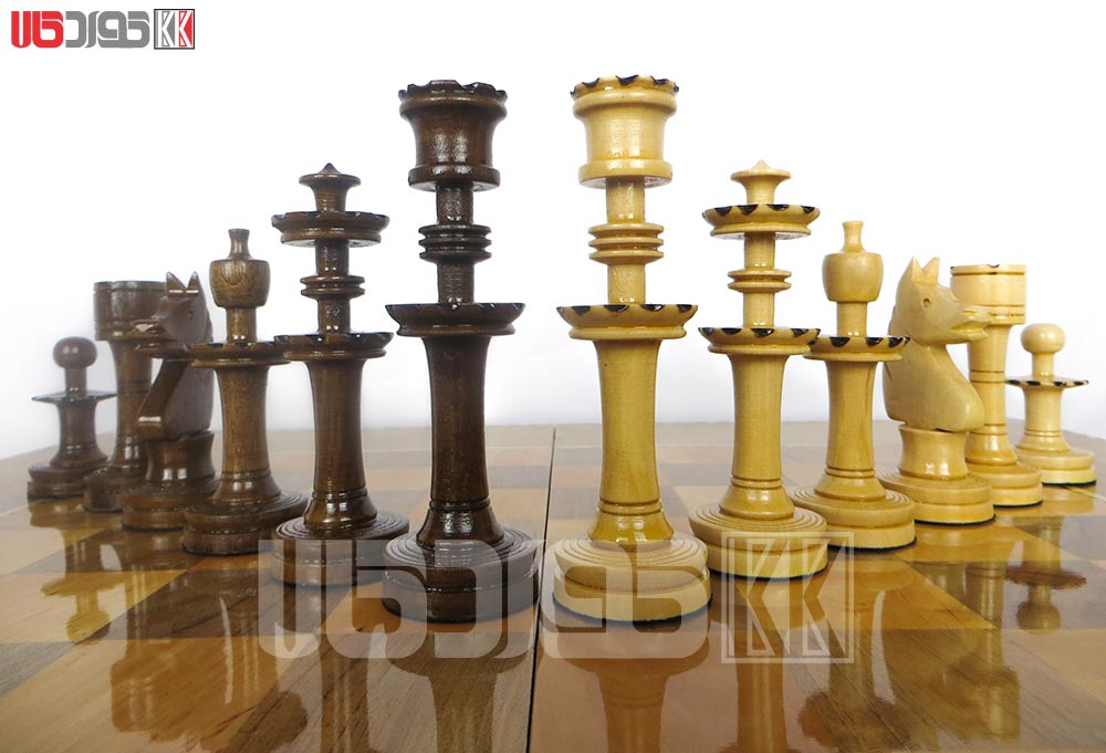 مهره شطرنج چوبی ساده طرح کرفتو مهره شطرنج چوبی ساده طرح کرفتو