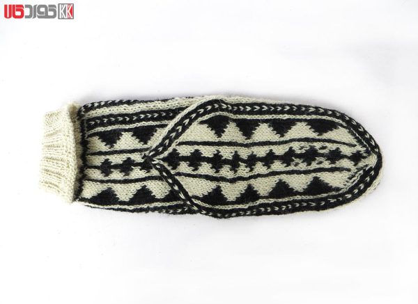 جوراب پشمی مردانه دستبافت سنتی کردستان کد 105