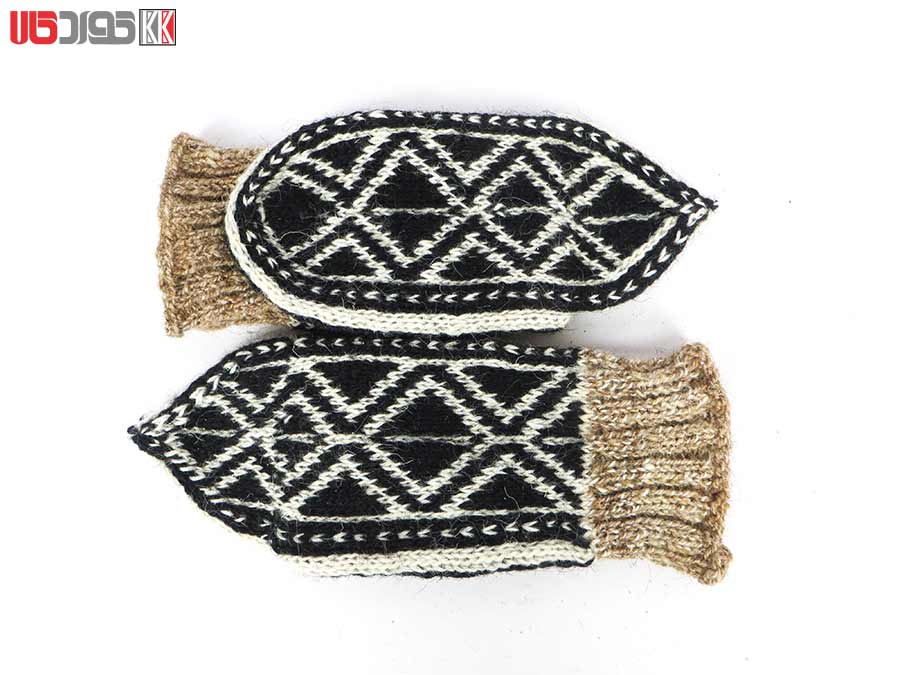 جوراب پشمی مردانه دستبافت سنتی کردستان کد 106 جوراب پشمی مردانه دستبافت سنتی کردستان کد 106