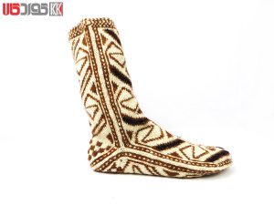 جوراب پشمی زنانه دستبافت سنتی کردستان کد 113