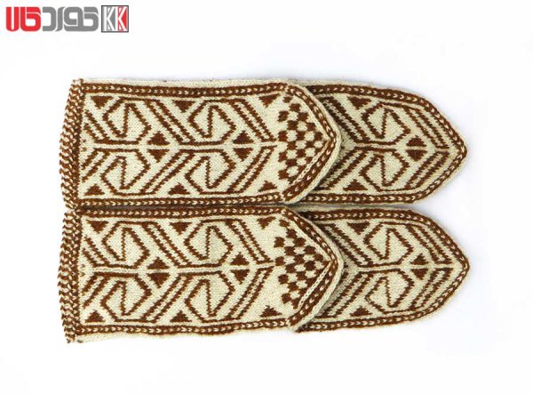 جوراب پشمی زنانه دستبافت سنتی کردستان کد 113
