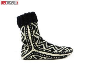 جوراب پشمی دستباف سنتی کردستان کد 220 سایز 39-40