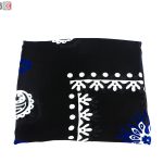 روسری سنتی کردستان نخی سایز 1.35 رنگ مشکی- آبی