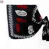 روسری سنتی کردستان طرح ترنج رنگ مشکی- قرمز