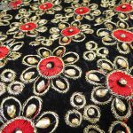 جلیقه زنانه سنتی کردستان طرح گلدوزی رنگ قرمز- طلایی