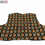 جلیقه زنانه سنتی کردستان طرح گلدوزی رنگ نارنجی- طلایی