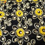 جلیقه زنانه سنتی کردستان طرح گلدوزی رنگ زرد- طلایی