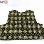 جلیقه زنانه سنتی کردستان مخمل گیپور طلایی نگین دار کد 115