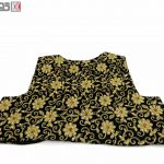 جلیقه زنانه سنتی کردستان مخمل گیپور طلایی نگین دار کد 116