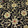 جلیقه زنانه سنتی کردستان مخمل گیپور طلایی نگین دار کد 116