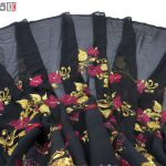 پارچه لباس زنانه حریر خاویار طرح گل 3.5 متری
