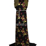 پارچه لباس زنانه حریر خاویار طرح گل 3.5 متری