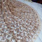 پارچه لباس کردی زنانه توری پولک ریسه ایی کد A-104