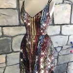 پارچه لباس کردی زنانه توری پولکی تمام دوخت کد A-105
