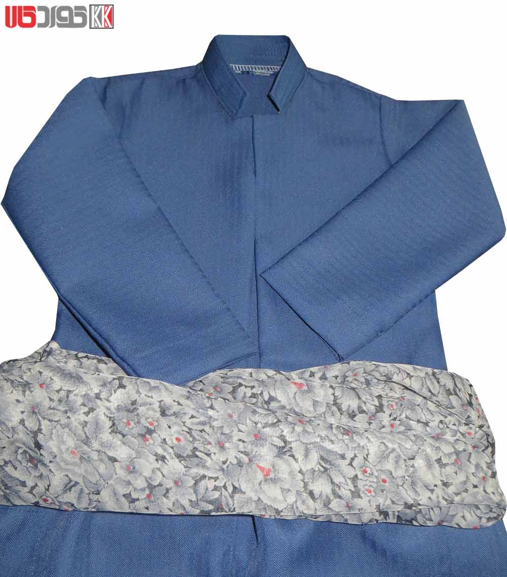 لباس کردی پسرانه مدل هورامی رنگ سرمه ای