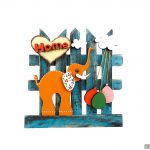 آویز جاکلیدی دیواری چوبی فانتزی کد 101