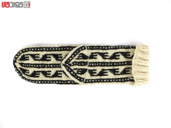 جوراب پشمی مردانه دستبافت سنتی کردستان کد 115 سایز 44-45