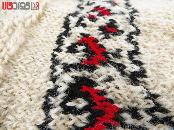 جوراب پشمی زنانه دستبافت سنتی کردستان کد 114