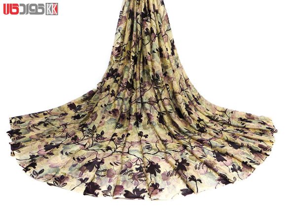 پارچه لباس زنانه حریر سیلک رنگ بنفش 3.5 متری