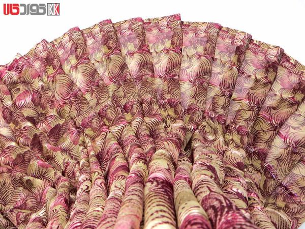 پارچه لباس زنانه حریر سیم دار سرخابی 3.5 متری