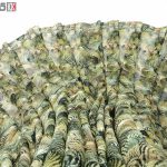پارچه لباس زنانه حریر سیم دار سبز 3.5 متری