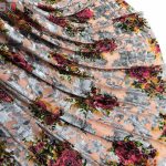 پارچه لباس زنانه مخمل کشی سنگ دار کالباسی 2.5 متری