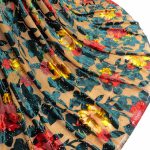 پارچه لباس زنانه مخمل سنگ دار سبز 2 متری