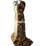 پارچه لباس زنانه مخمل سنگ دار سبز 2 متری