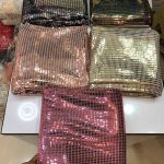 پارچه لمه آینه ای رنگ بژ 2 متری کد 101