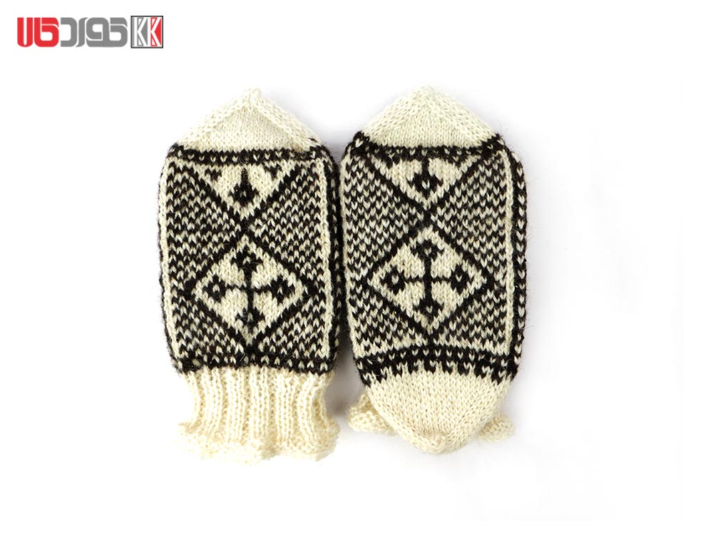 جوراب پشمی مردانه دستبافت سنتی کردستان کد 118