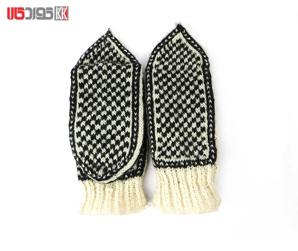 جوراب پشمی مردانه دستبافت سنتی کردستان کد 119