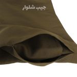 شلوار کردی مجلسی مردانه پارچه زرین قهوه ای قد 100