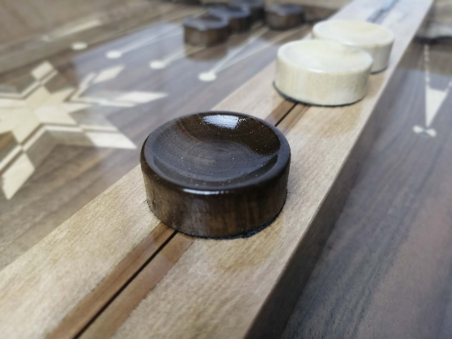 مهره تخته نرد چوبی کاسه ای کد 103 مهره تخته نرد چوبی کاسه ای کد 103