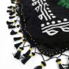روسری سنتی کردستان منگوله دار مشکی سبز