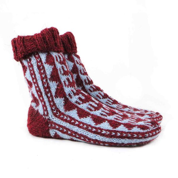 جوراب پشمی مردانه دستباف سنتی کردستان کد 141